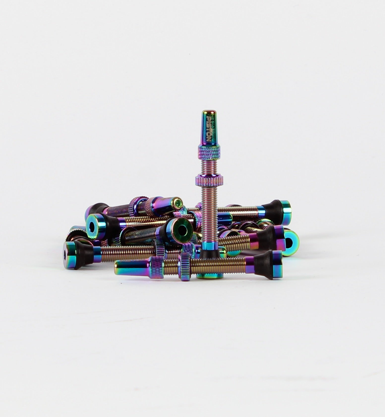 Piston Tubeless Valve Alloy ( 54mm) Oil Slick PAIR