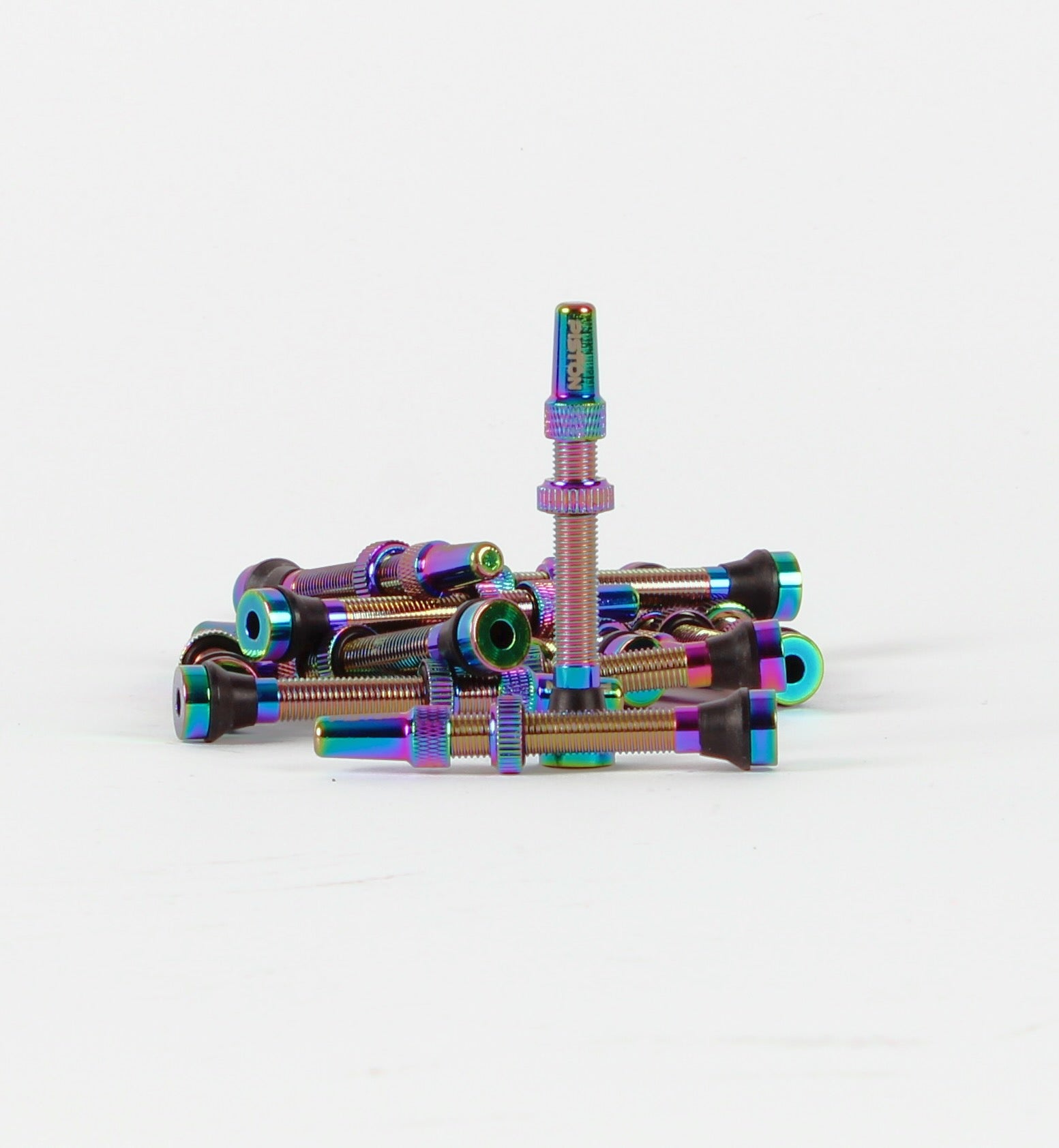 Piston Tubeless Valve Alloy ( 54mm) Oil Slick PAIR