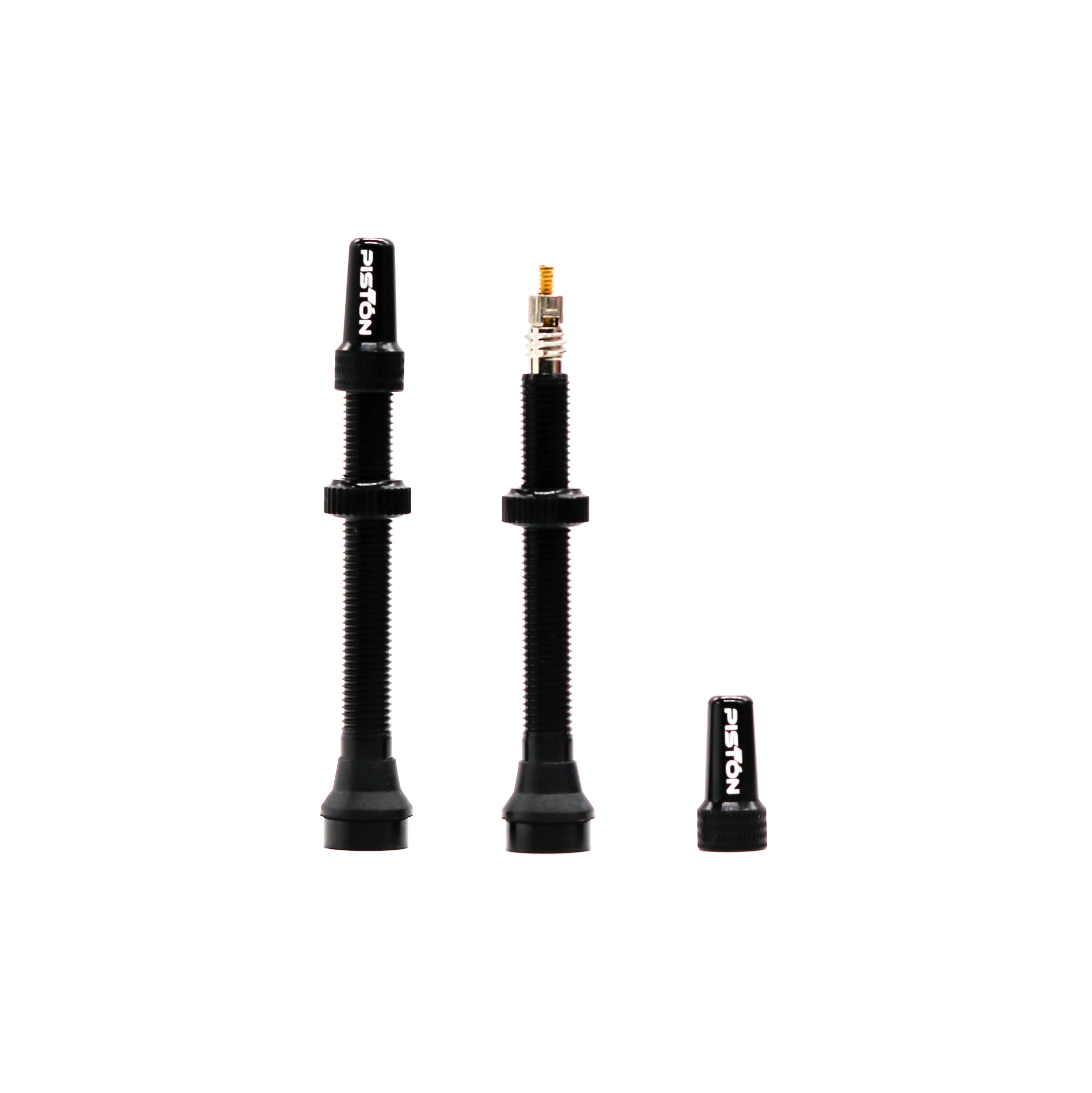 Piston Tubeless Valve Alloy ( 54mm) Black PAIR
