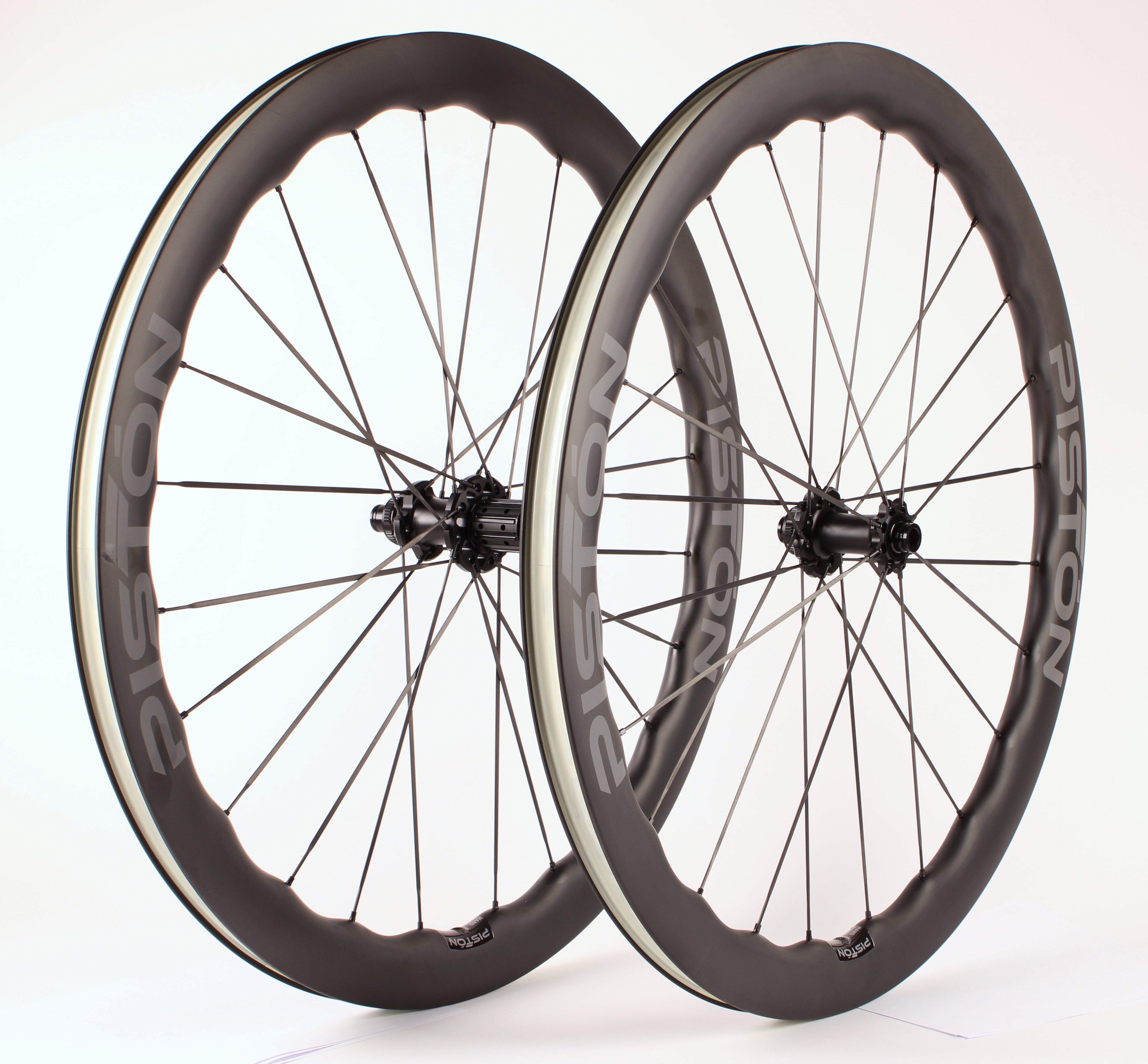 Piston HAMMER 50mm carbon spoke/wave rim wheelset (HG)